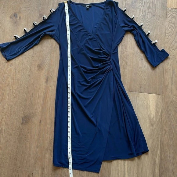 JBS Navy Blue Embellish Rhinestones Dress Size Small - Picture 9 of 9